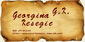 Georgina Kesegić vizit kartica